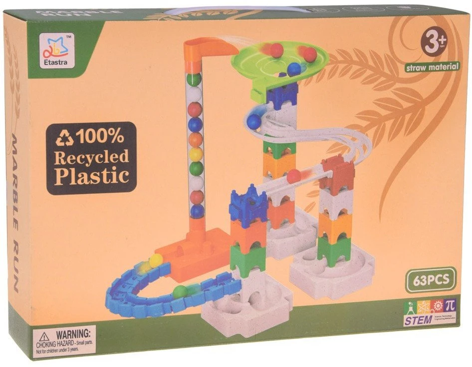 Jokomisiada 63-piece marble run, marble run, marble slide ZA5980