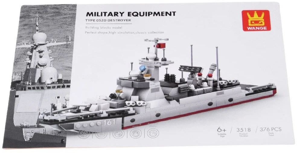 Jokomisiada Techniniai statybiniai blokai Wange Type 052D Destroyer Warship 376 vnt. ZA5673