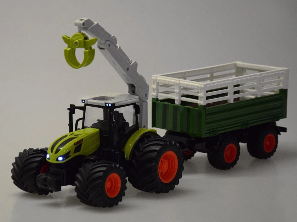 Jokomisiada Sterowany traktorius pilotui su riaumojančiu garsu ir dryžuotu bale RC0719