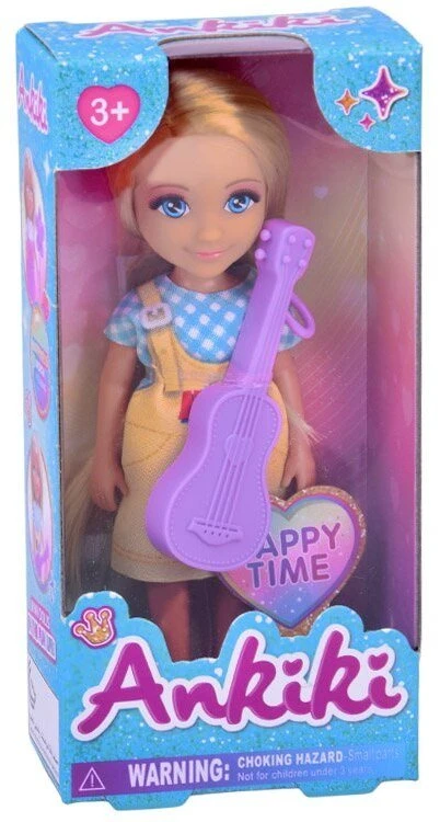 Jokomisiada Ankiki lėlė su gitara - žavinga maža muzikinė lėlė 14 cm ZA6008