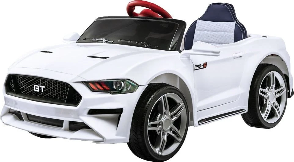 Akumuliatorinis sportinis kabrioletas vaikams Jokomisiada Mustang PA0169 | spalva: balta