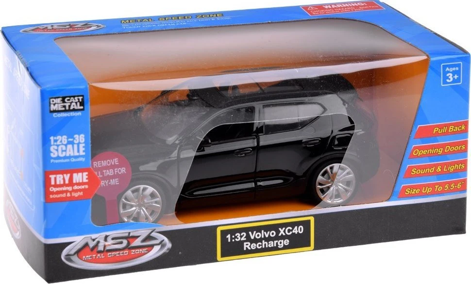 Jokomisiada Metalo automobilio modelis „Volvo XC40“ įkrovimo skalė 1:32 skamba šviesiai ZA4614