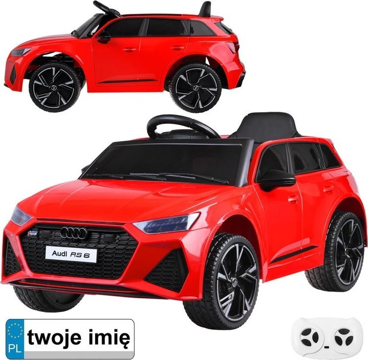 Akumuliatorinis sportinis automobilis vaikams Jokomisiada AUDI RS 6 PA0297 | spalva: raudona