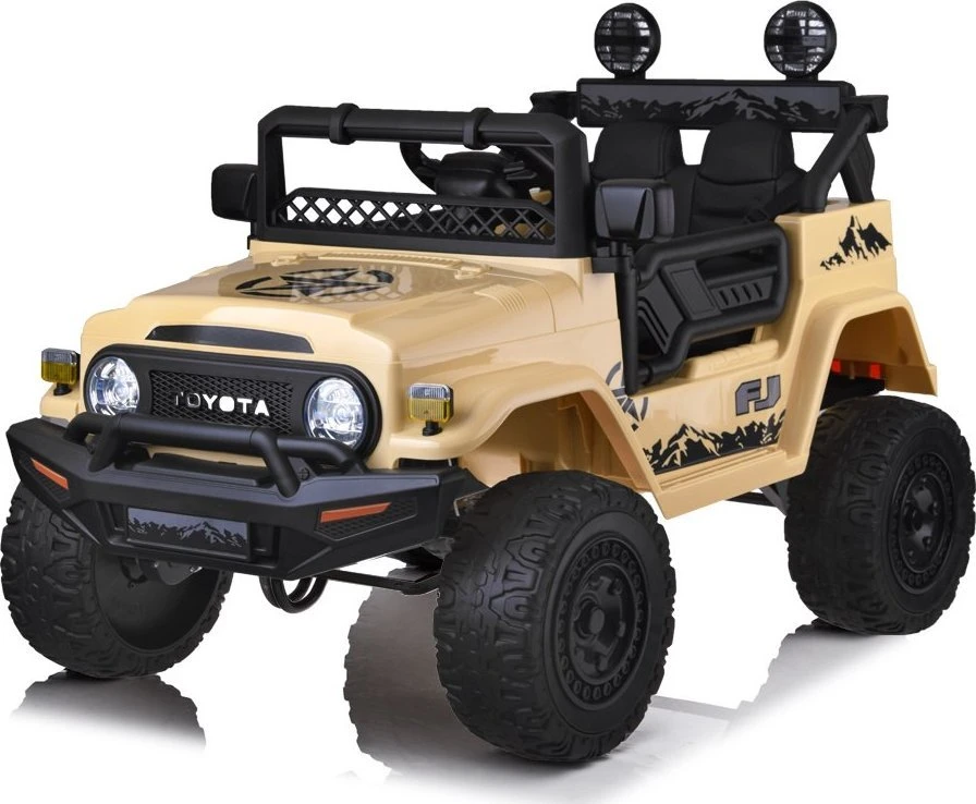 Akumuliatorinis automobilis vaikams Jokomisiada Toyota FJ CruiserHilux PA0301 | spalva: smėlio