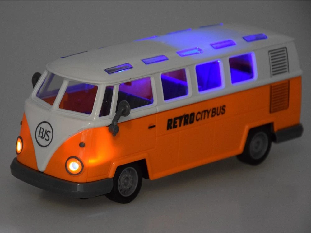 Jokomisiada Šviečiantis autobusas RETRO CITY BUS, valdomas nuotolinio valdymo pulteliu RC0677