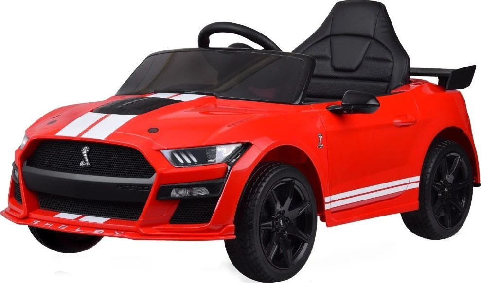 Akumuliatorinis sportinis automobilis vaikams Jokomisiada Ford Mustang Shelby GT500 PA0306 | spalva: raudona