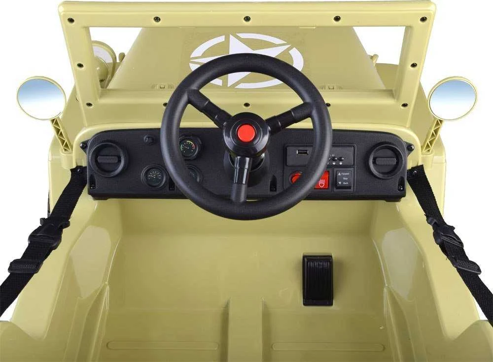 Jokomisiada Automobilis maitinamas Military Willys baterija + PA0263 nuotolinio valdymo pulteliu