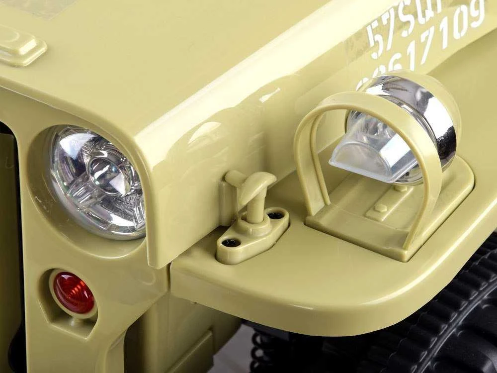 Jokomisiada Automobilis maitinamas Military Willys baterija + PA0263 nuotolinio valdymo pulteliu