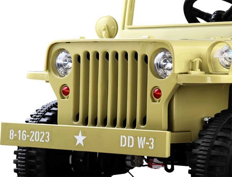 Jokomisiada Automobilis maitinamas Military Willys baterija + PA0263 nuotolinio valdymo pulteliu