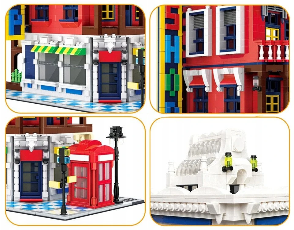 „Jokomisiada Blocks“ serija, pasaulinės architektūros stilius, kampinė parduotuvė, Londonas, 2347ele, ZA5748
