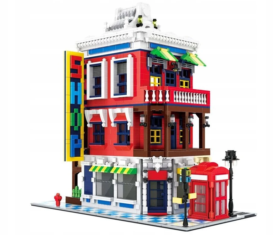 „Jokomisiada Blocks“ serija, pasaulinės architektūros stilius, kampinė parduotuvė, Londonas, 2347ele, ZA5748