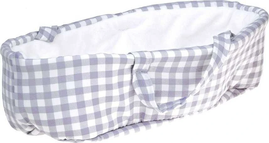 Jokomisiada Baby Doll Naujagimio lėlė pilka kepure ir suknele + triušis ZA5007