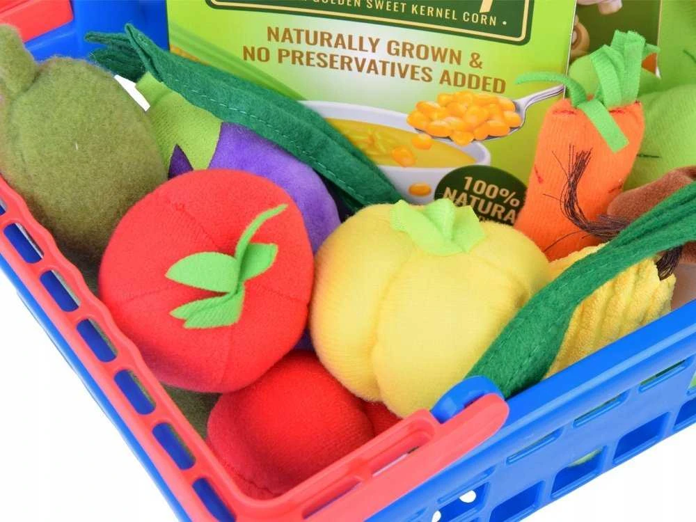 Jokomisiada MINKŠTAS PIRKINIŲ krepšelio rinkinys Daržovės Maisto produktai ZA5245