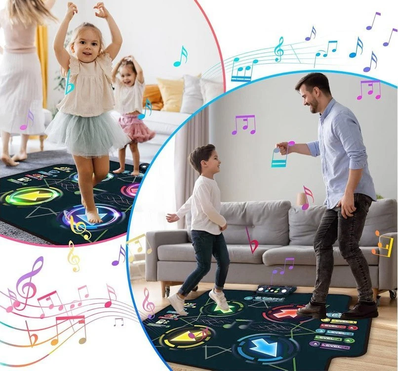 Jokomisiada Didelis šokių kilimėlis vaikams Pramoginis žaidimas "Dance in One" ZA5337