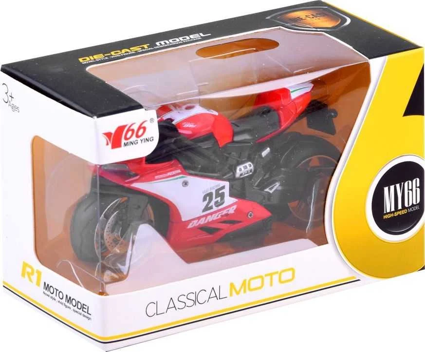 Jokomisiada Lieto metalo modelis Motociklas su virvele ZA3933 B