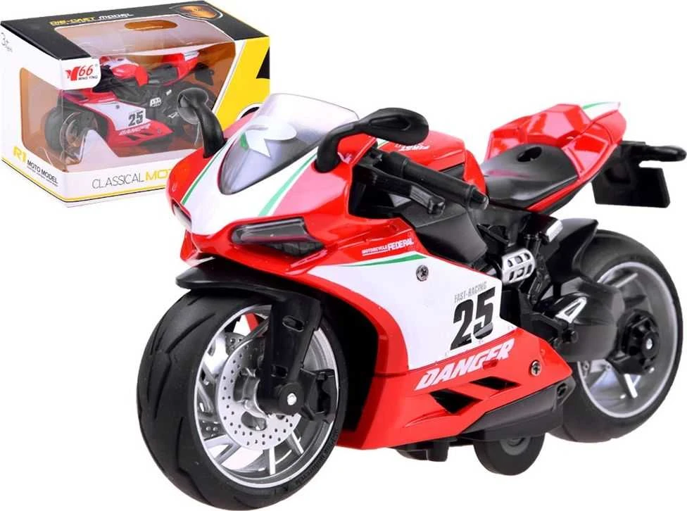 Jokomisiada Lieto metalo modelis Motociklas su virvele ZA3933 B