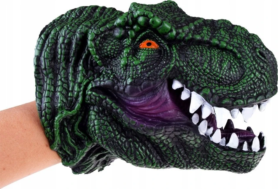 Jokomisiada Dinozaurų t-rex guminė pirštinė rankinė lėlių dinozaurų galva