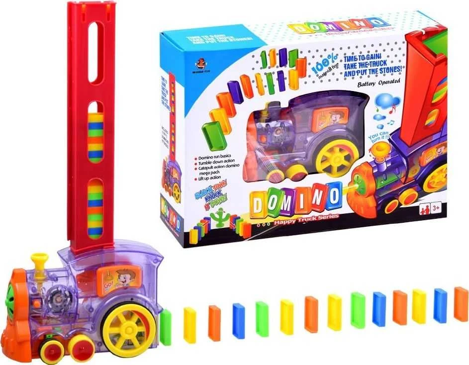 Jokomisiada Domino Locomotive dėlionė blokuoja 80 dalių