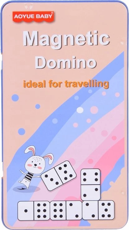 Jokomisiada Domino magnetinis mini kelionių žaidimas vaikams ir suaugusiems GR0675