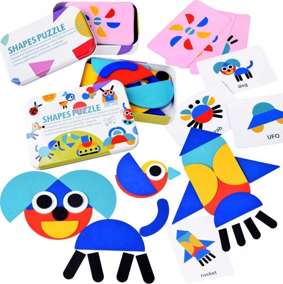Jokomisiada Montessori tangram Wooden Jigsaw Puzzle