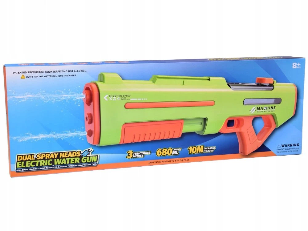 Jokomisiada Electric Vanduo Gun - Dual Purškiklis Heads 10m ZA5569