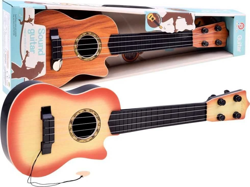 Jokomisiada Maža 4 stygų gitara vaikams, plunksninė IN0120