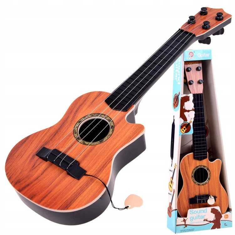 Jokomisiada Maža 4 stygų gitara vaikams, plunksninė IN0120