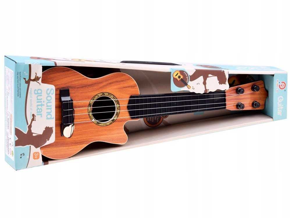 Jokomisiada Maža 4 stygų gitara vaikams, plunksninė IN0120