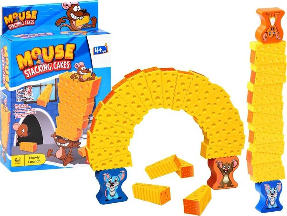 Jokomisiada Arkadinis žaidimas "Mouse Jenga" bokštas GR0499