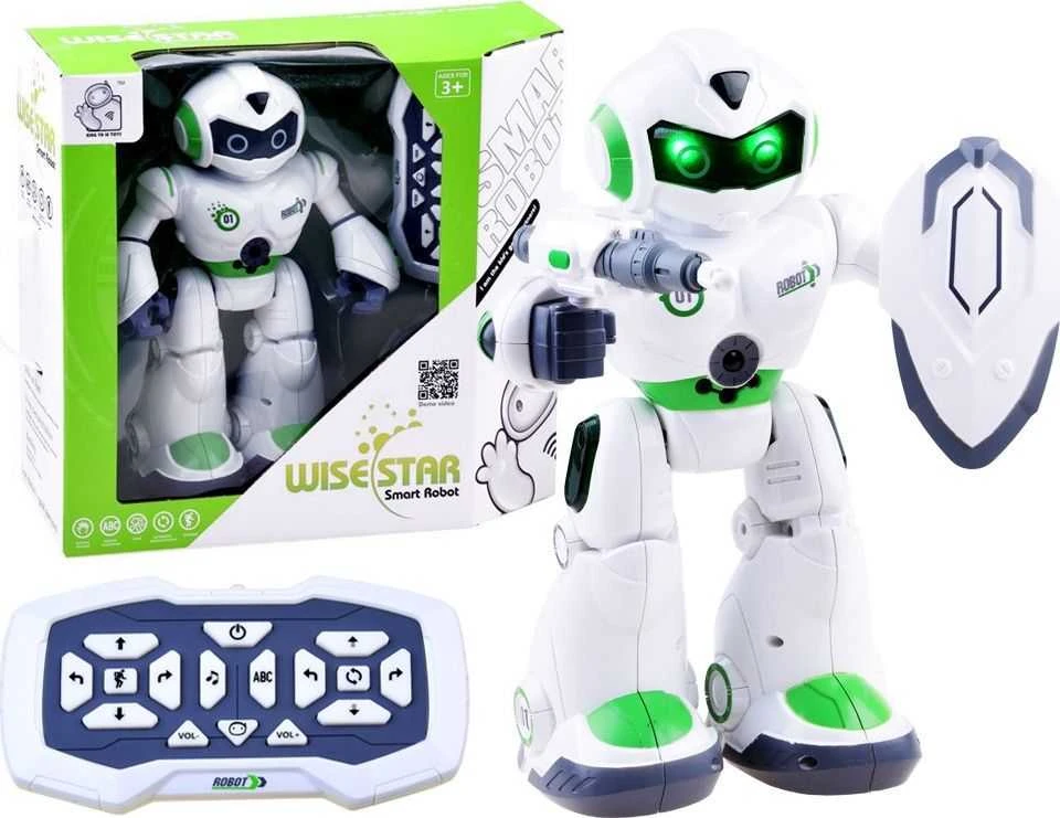 Jokomisiada Nuotoliniu būdu valdomas šokių ROBOTAS Mokantis anglų kalbą šviesa + garsas RC0447
