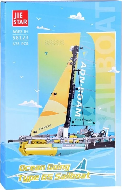 Jokomisiada Techniniai blokai Racing yacht 675 dalių spalvoti blokai ZA5296