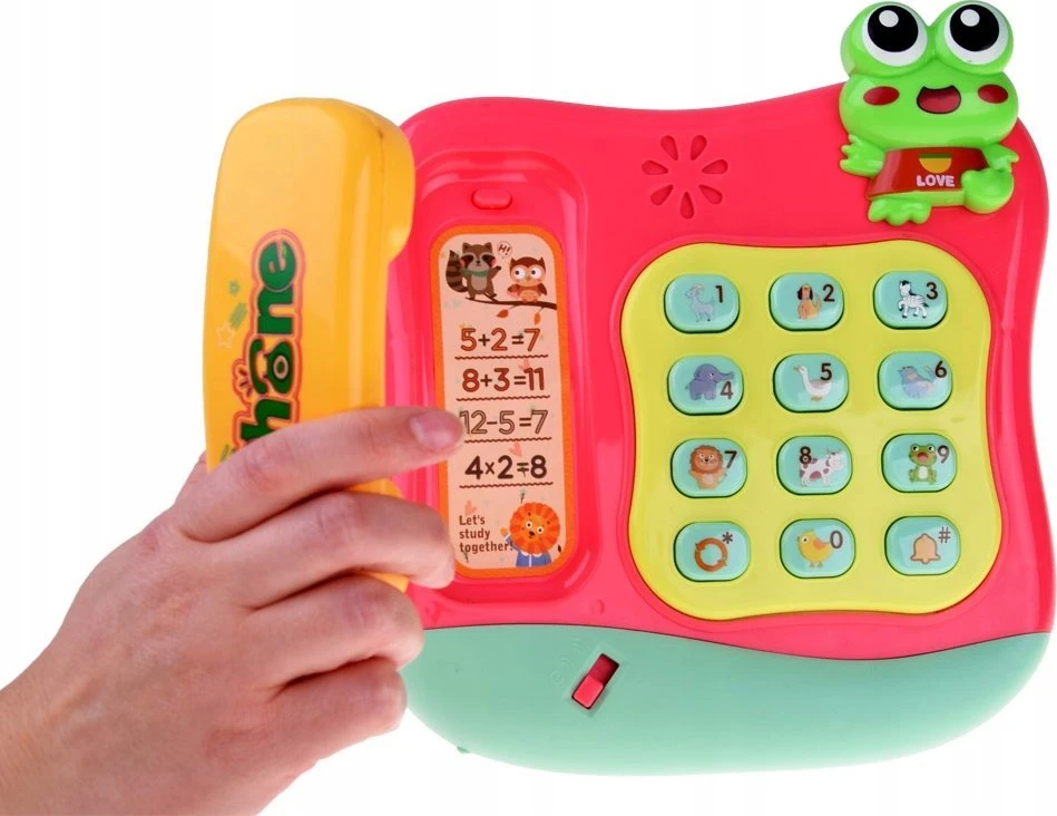 Jokomisiada Spalvingas mygtukinis telefonas groja melodijas ir šviesas ZA4625