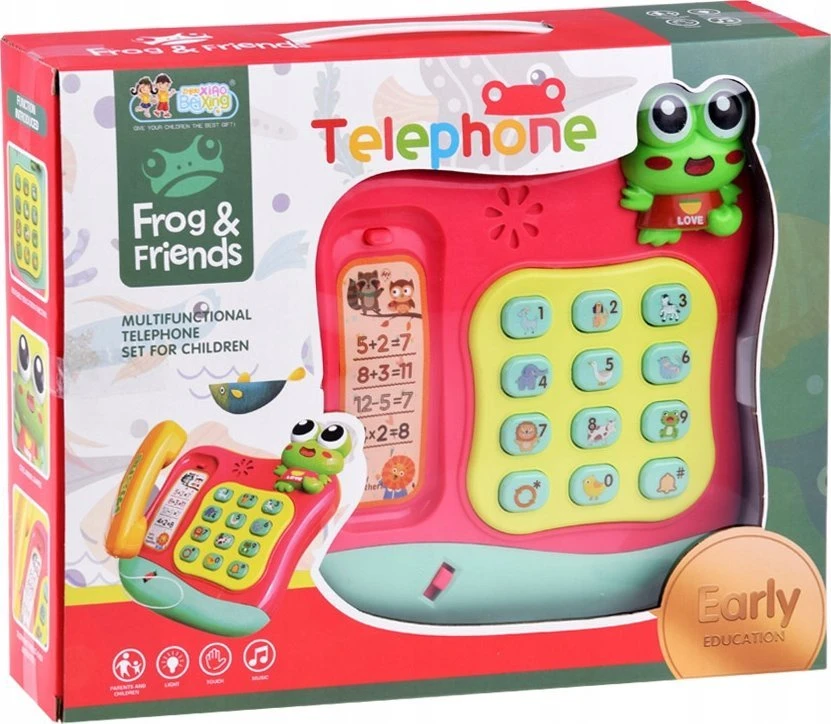 Jokomisiada Spalvingas mygtukinis telefonas groja melodijas ir šviesas ZA4625
