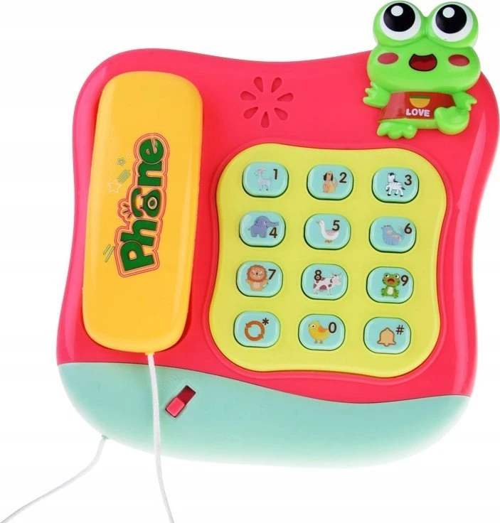 Jokomisiada Spalvingas mygtukinis telefonas groja melodijas ir šviesas ZA4625