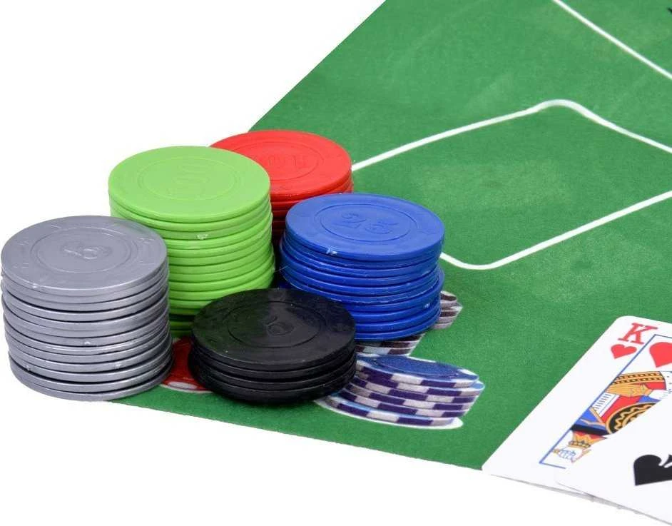 Jokomisiada Kortų žaidimo „2in1“ pokerio ir „BlackJack“ žetonų rinkinys + kortos + lenta GR0706