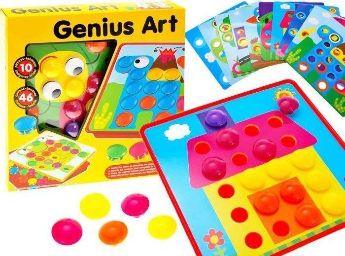 Dėlionė Jokomisiada Creative Montessori mosaic button puzzle - pin pictures ZA1706