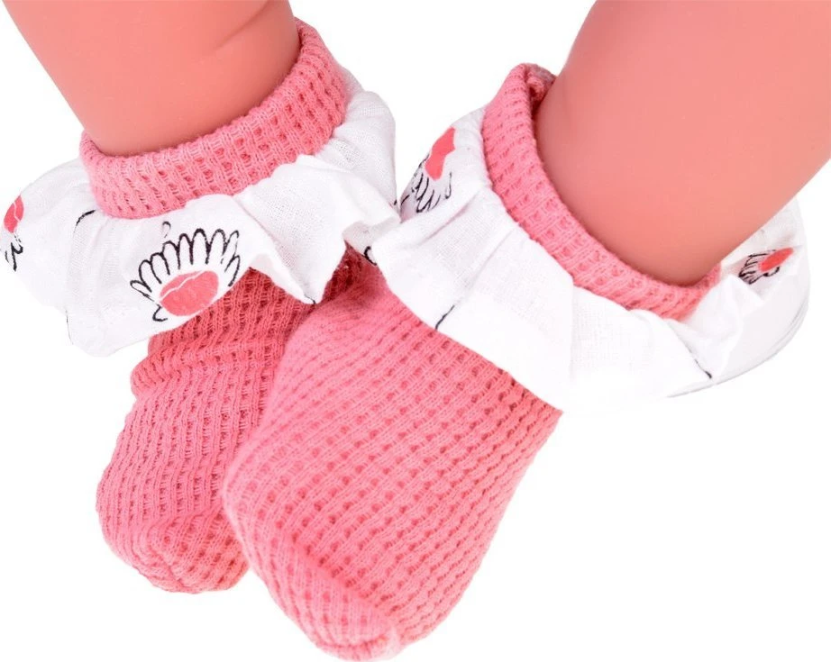 Jokomisiada Didelė 45 cm BOBAS minkšta ir interaktyvi rožinė lėlė mergaitėms ZA5188