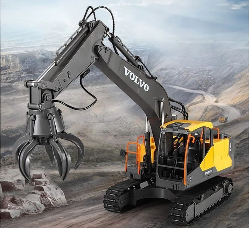 Jokomisiada Licencijuotas VOLVO ekskavatorius 1:16, valdomas nuotoliniu būdu, daug funkcijų RC0668