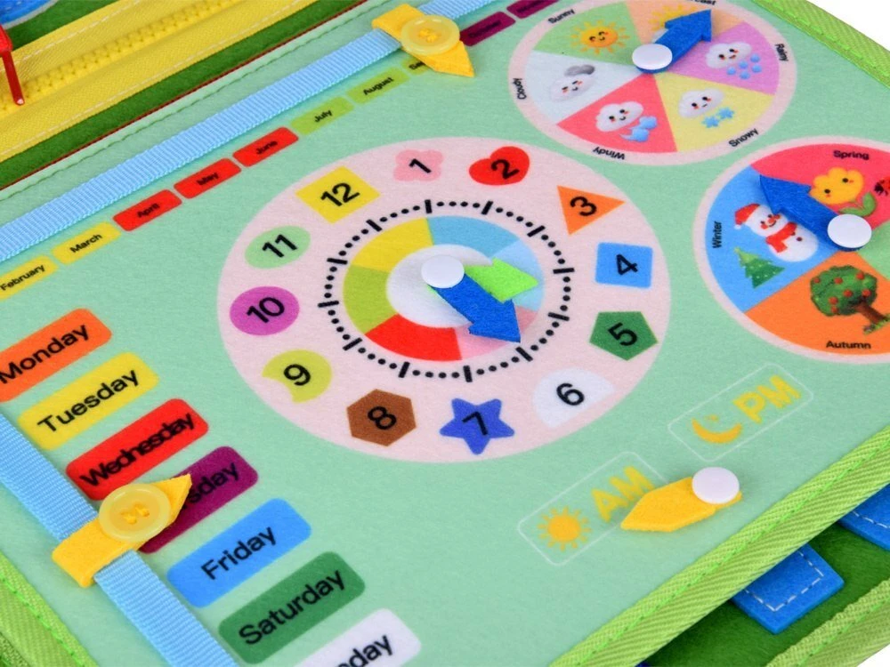 Jokomisiada Montessori clock ZA6022 educational manipulative book