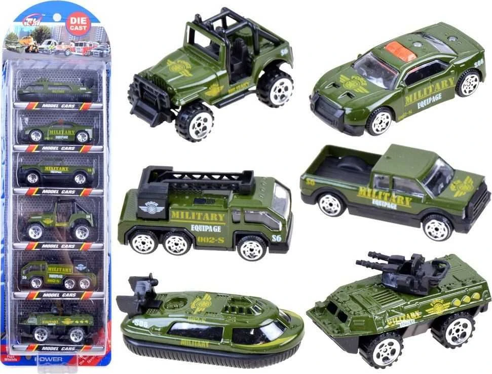 Jokomisiada Metal cars, set WOJSKO 6 pcs, ZA3505