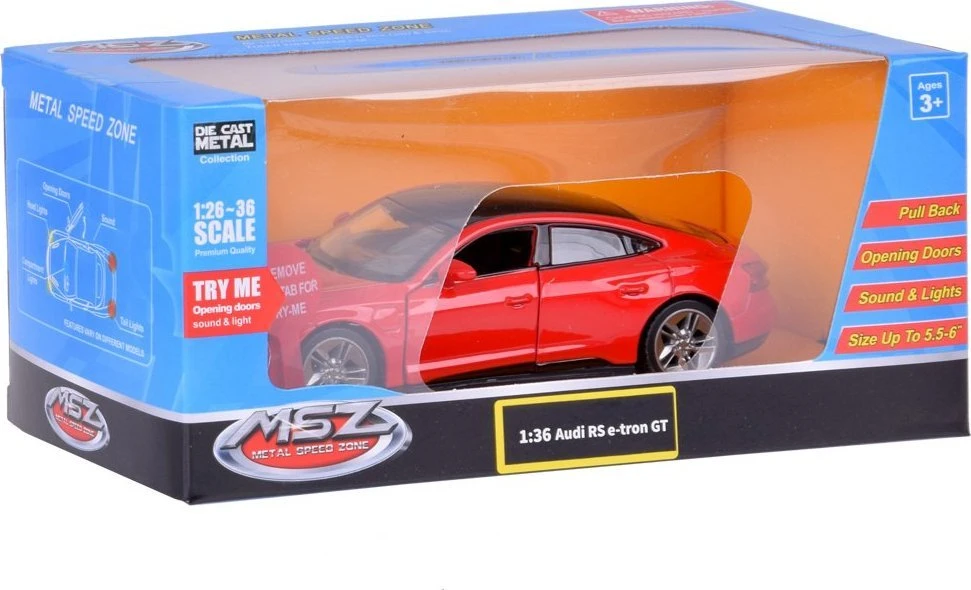Jokomisiada Kolekcinis modelis AUDI RS e-tron GT 1:36 metaliniai automobilio garsai ZA5047