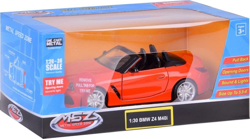 Jokomisiada Metalinių automobilių kolekcininkų modelis BMW Z4 M40i kabrioletas su žibintais ZA5049