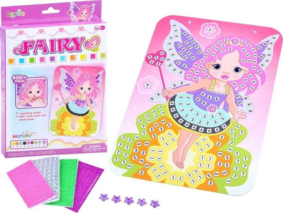 Jokomisiada Mozaika iškirpti lipdukas Fairy lipdukai ZA3274