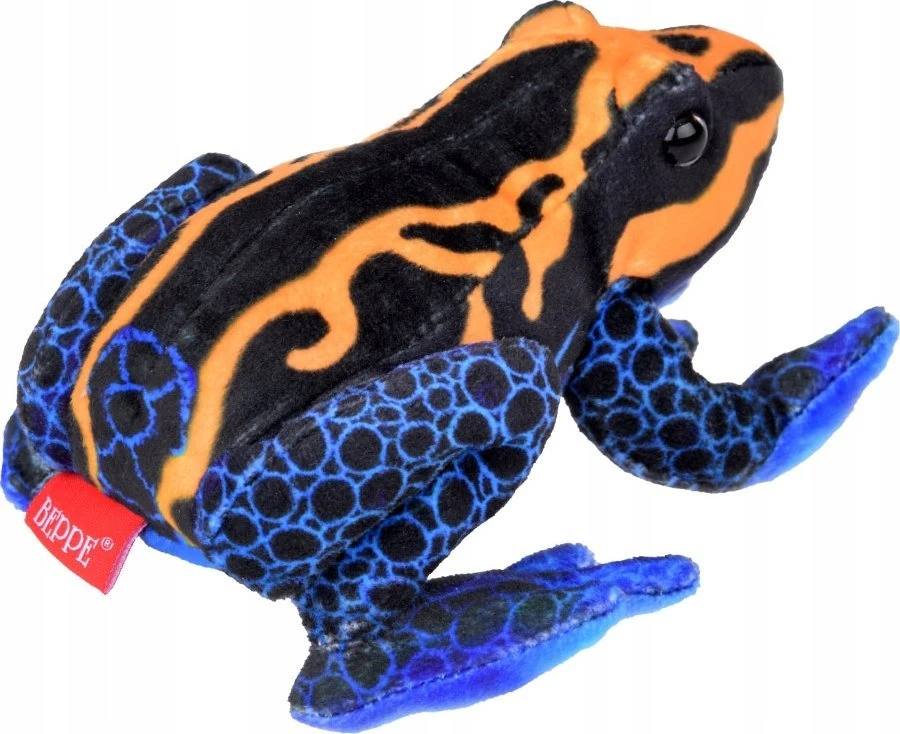 Beppe Plush toy Frog oranžinis and juodas 13cm colorful frog 14120