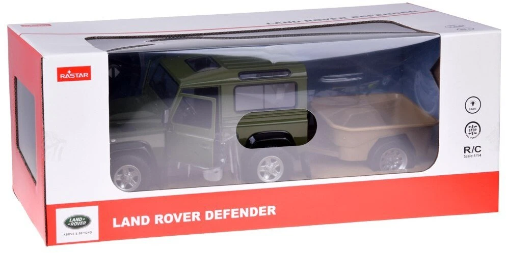 Jokomisiada Rastar nuotolinio valdymo automobilis Land Rover Defender 1:14 nuotolinio valdymo pultas su šviesomis RC0712