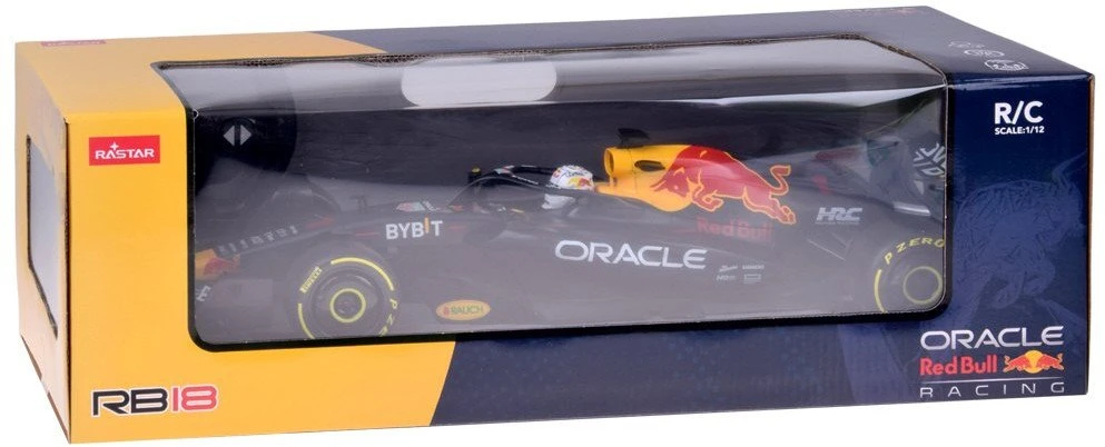 Jokomisiada Rastar RB18 F1 automobilio nuotolinio valdymo modelis „Raudona Bull Racing“ 1:12