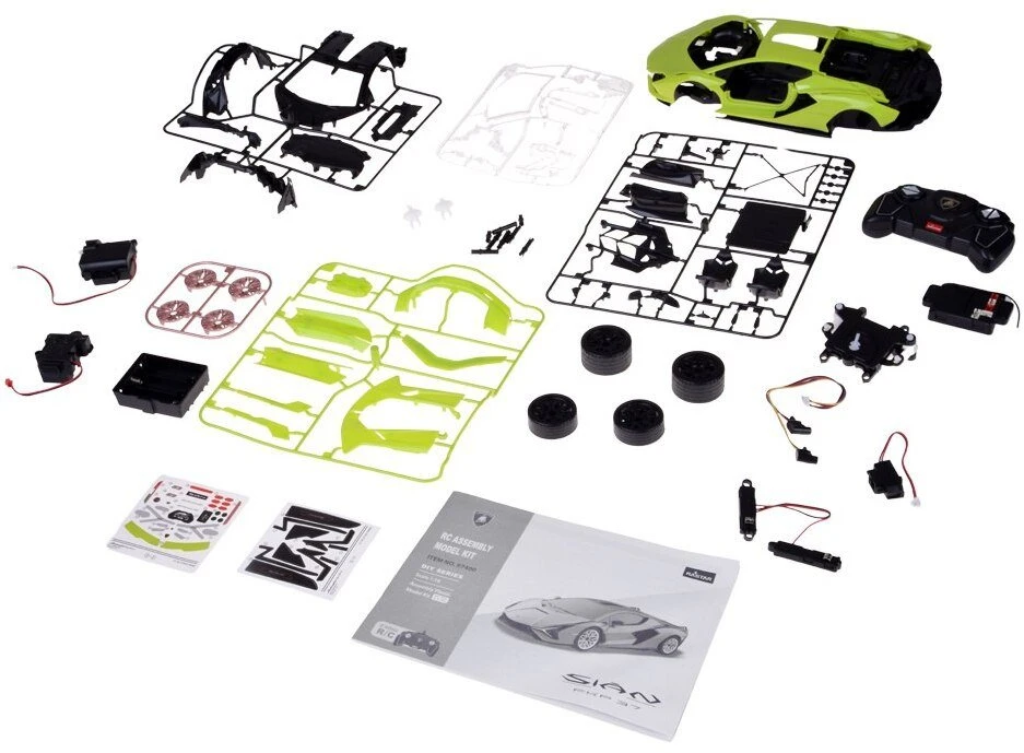 Jokomisiada Rastar 1:18 modelis Sian FKP37 nuotolinio valdymo automobiliui surinkti