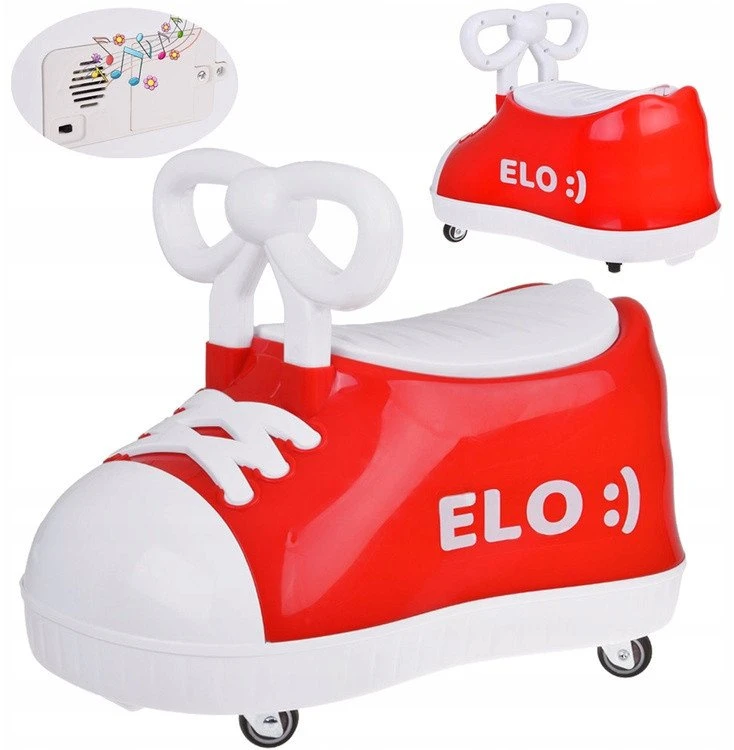 Jokomisiada Raudona SNEAKER Elo :) - RIDE ON batas Super besisukantis + muzika SP0813