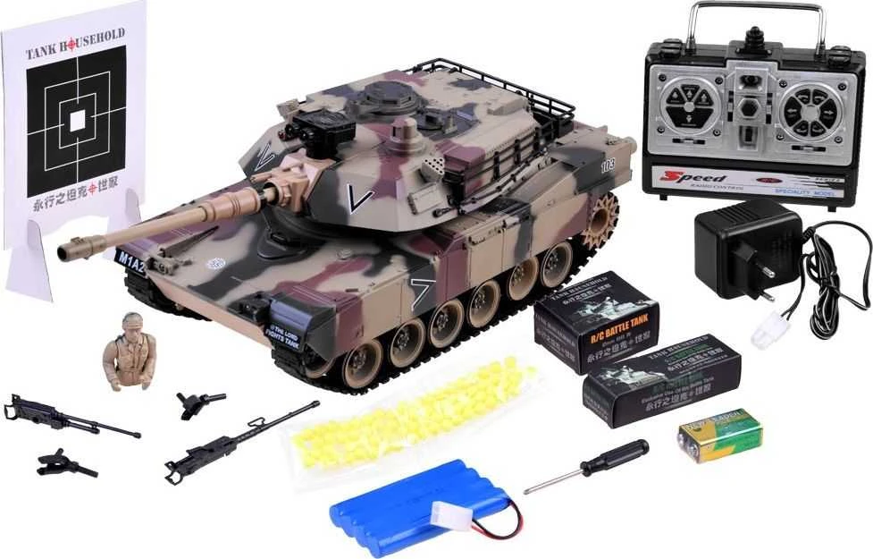 Jokomisiada REALISTINIS JAV TANKAS M1A2 ŠAUDYMAS + nuotolinio valdymo pultas RC0252MO