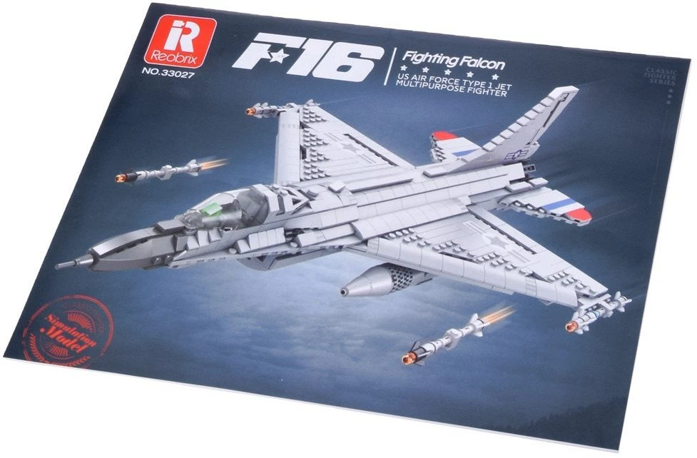 Jokomisiada Reobrix F16 naikintojas lėktuvų statybos blokeliai